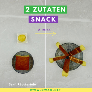 Deftiger 2-Zutaten-Snack-OWAO-Ernährung für Vielbeschäftigte