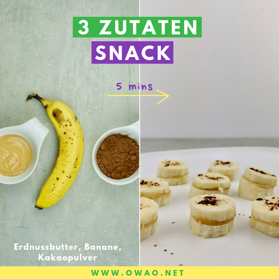 Kleiner Snack: Zuckerfrei naschen mit Mini-Bananen-Burger