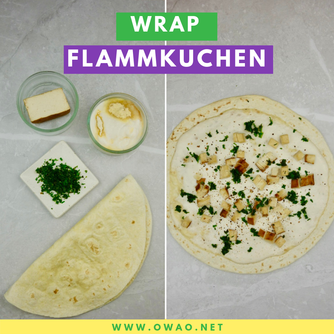 Wrap Flammkuchen-Vegane Proteinquellen-OWAO