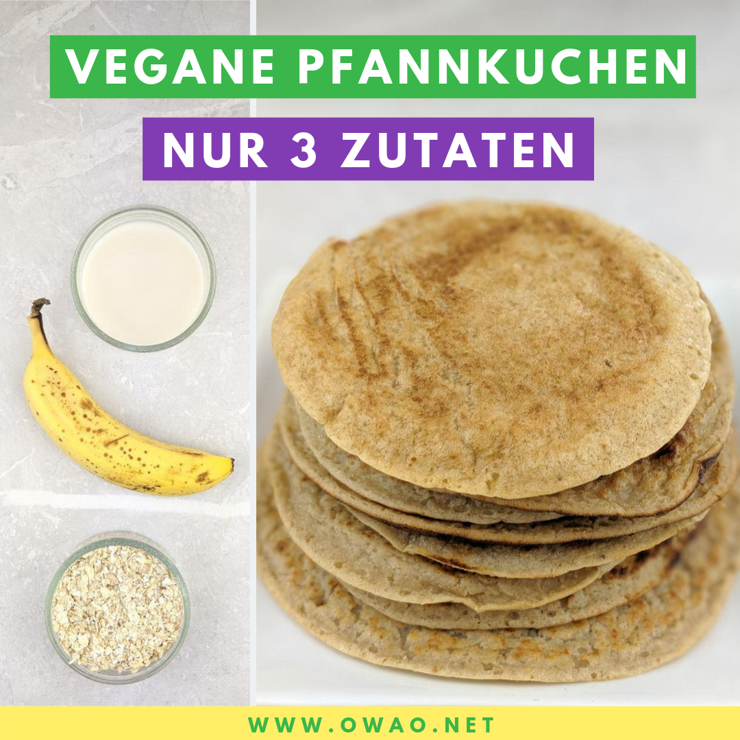 Bananen Pancakes: Pfannkuchen ohne Ei und Milch