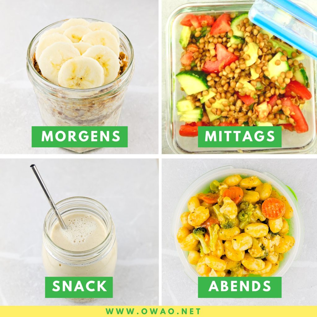 Ernährungsplan Fettabbau-vegan abnehmen-OWAO!-Meal Prep-Ernährung für Vielbeschäftigte