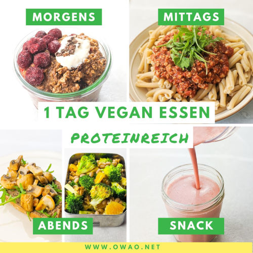 Proteinmangel ad: Veganer Ernhrungsplan mit viel Protein