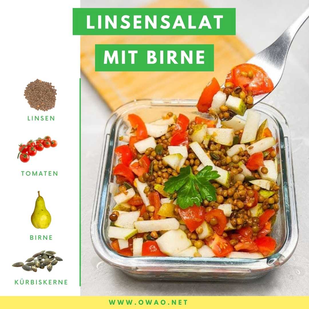 Linsensalat Rezept: Nur 4 Zutaten, viel Eiweiß & ballaststoffreich