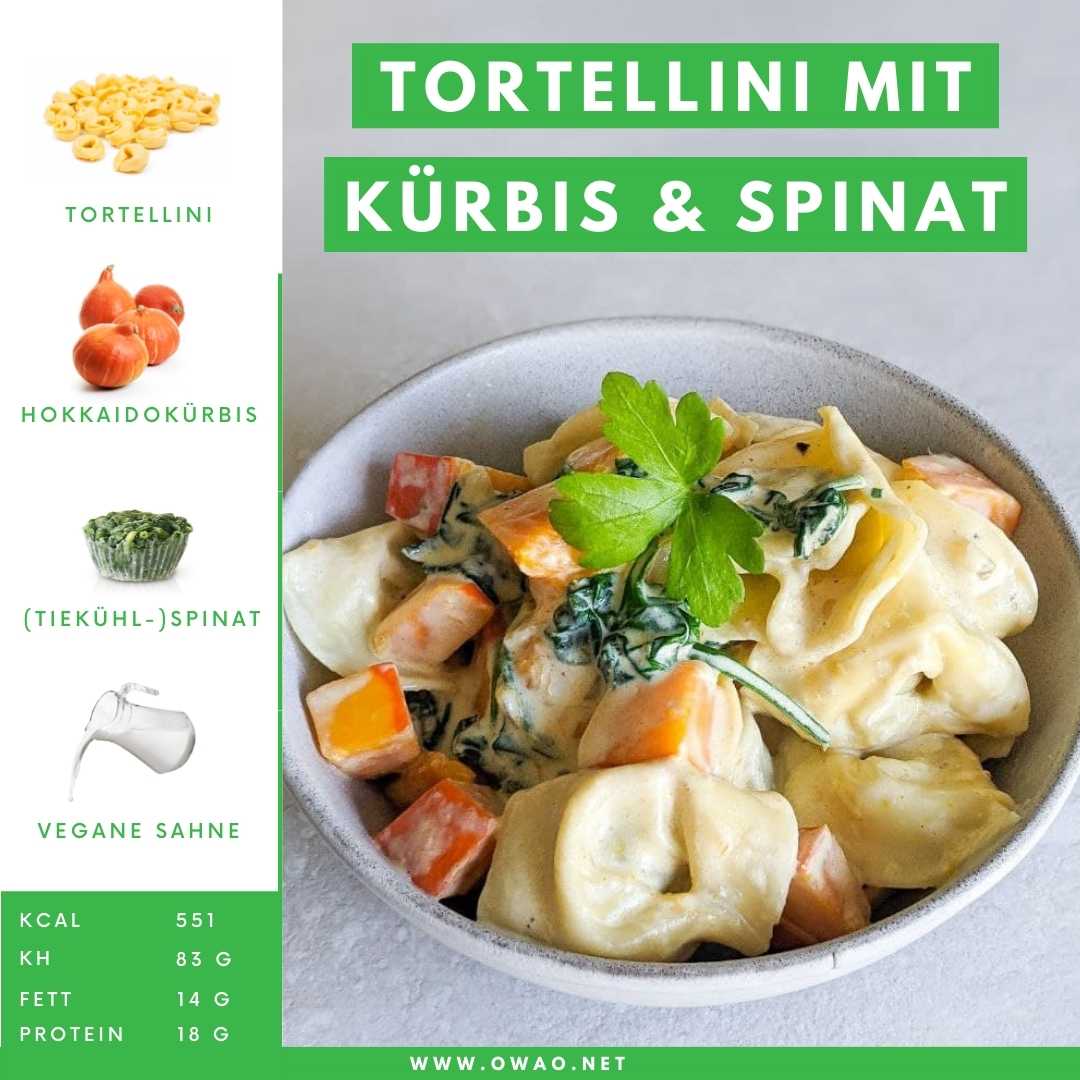 Kürbis Pasta vegan: Geniale Tortellini mit Kürbis & Spinat!