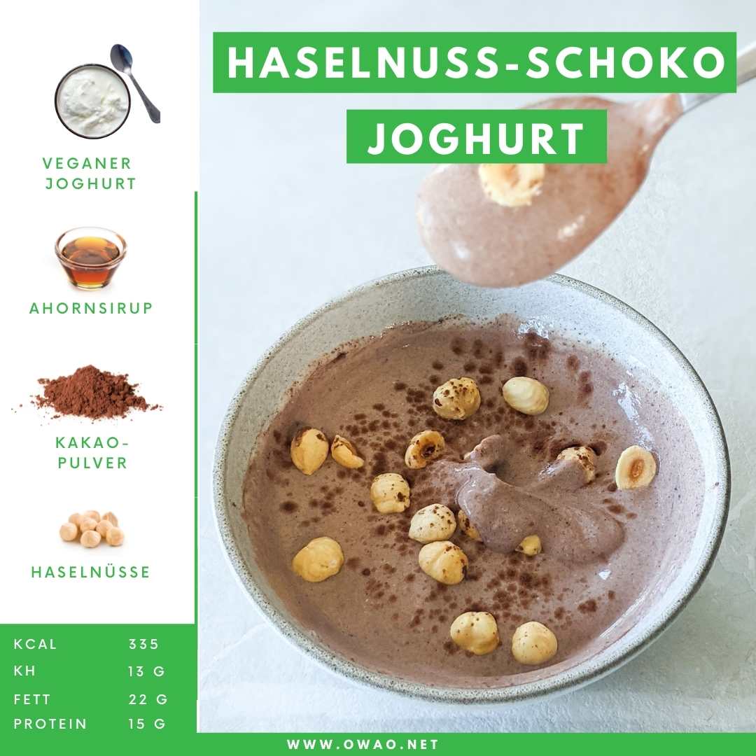 Frühstück vegan: Haselnuss-Schoko-Joghurt!