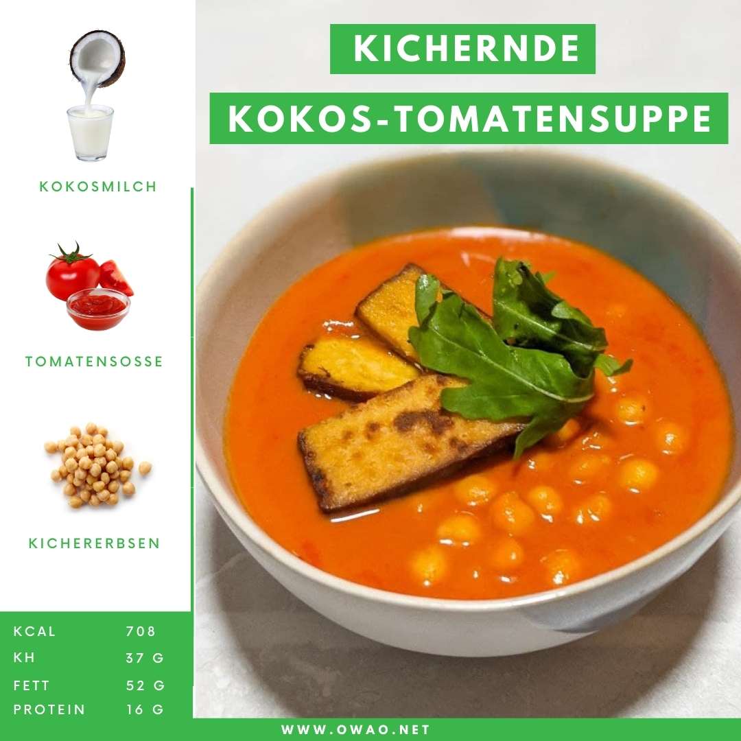 Vegane Suppe: Kichernde Kokos-Tomatensuppe!