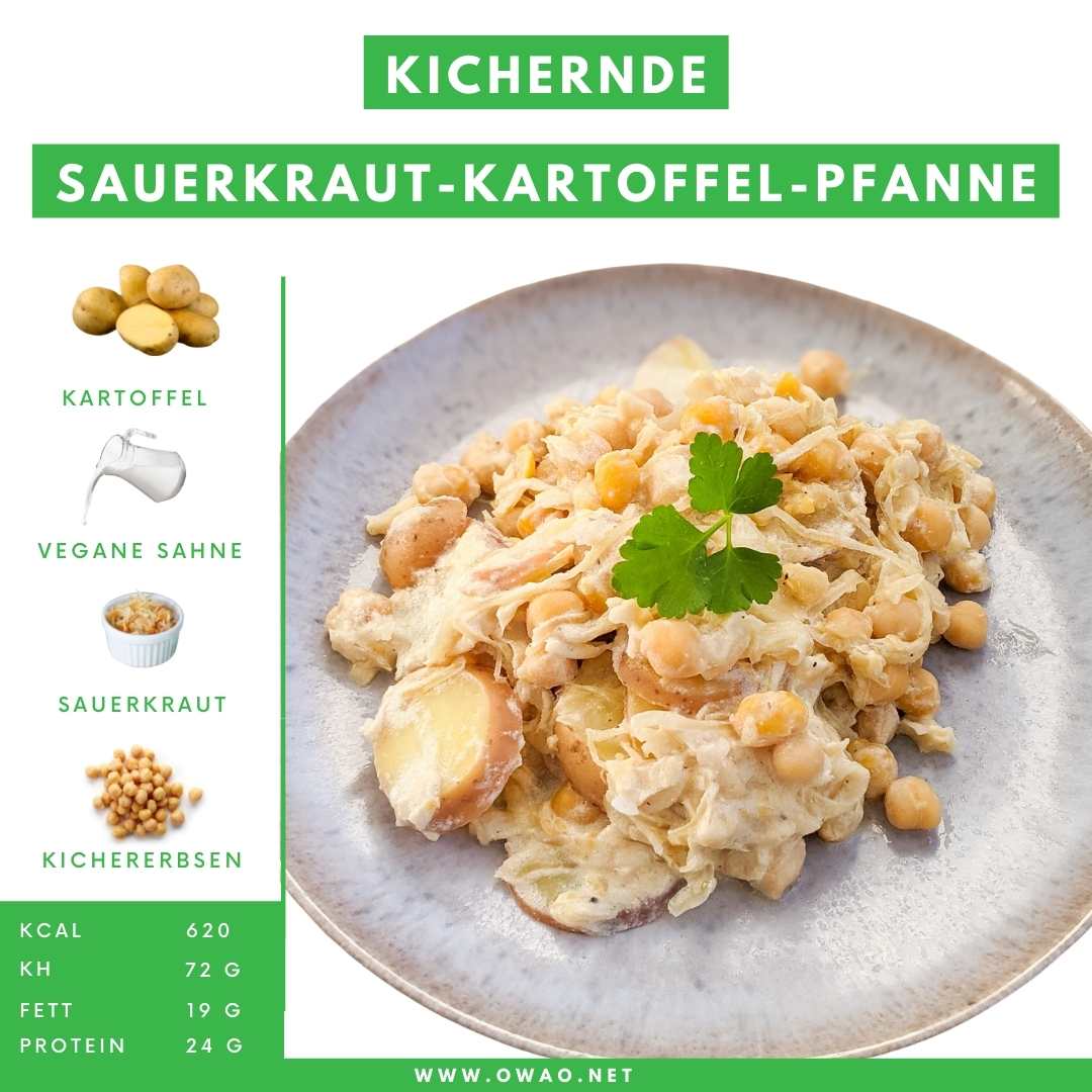 Kichernde Sauerkraut-Kartoffel-Pfanne